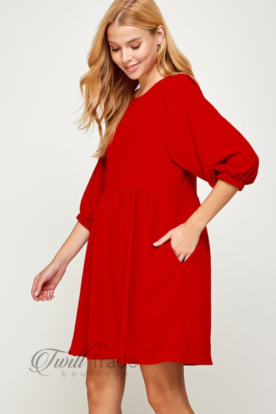 Red Baby Doll Dress