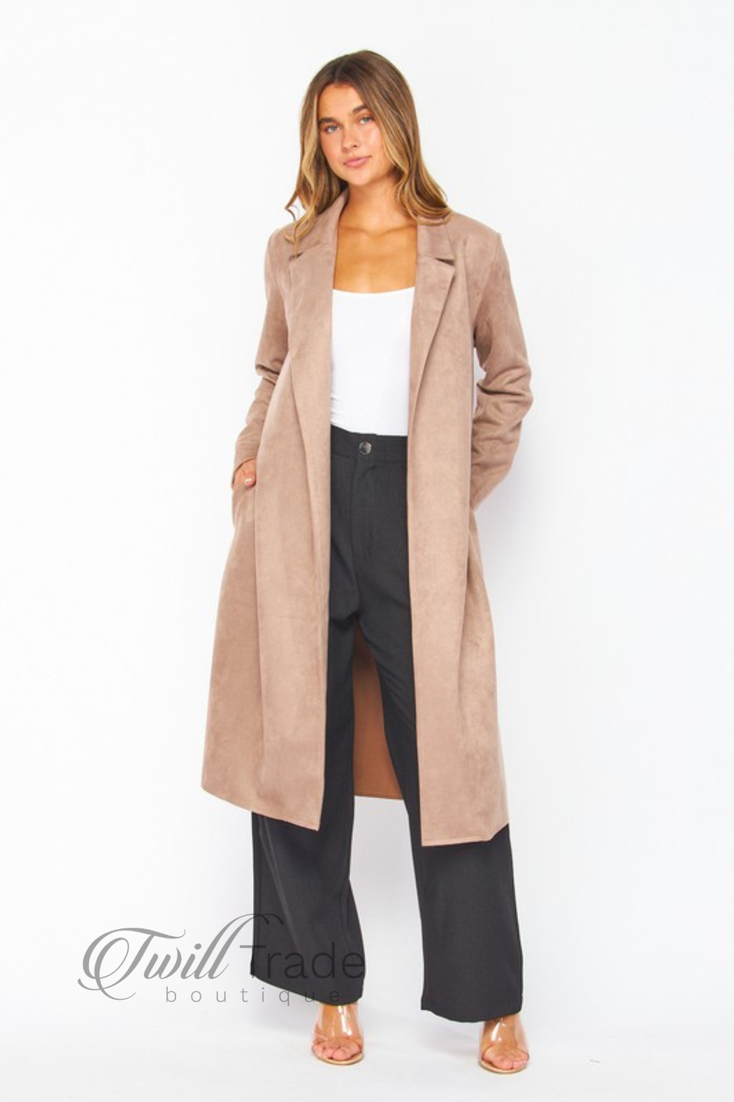 Faux Suede Coat