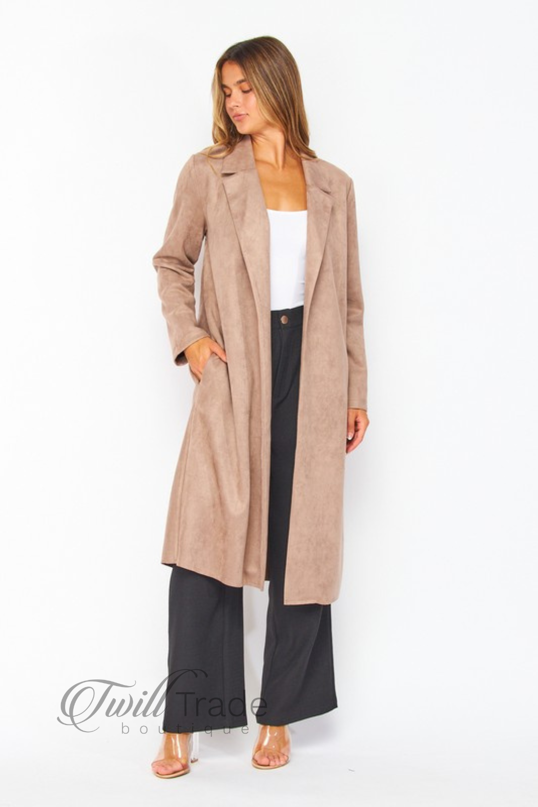 Faux Suede Coat