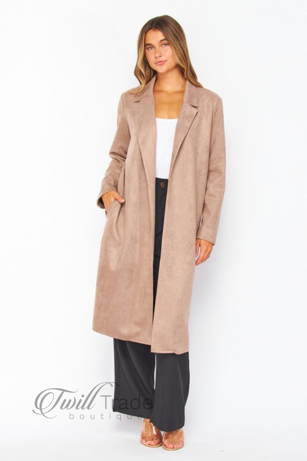 Faux Suede Coat