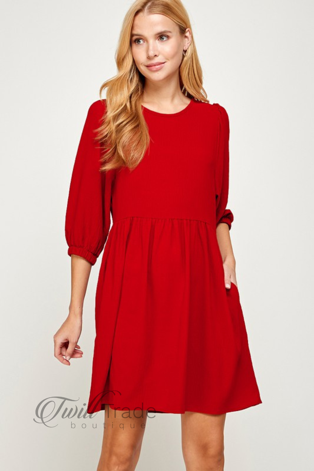 Red Baby Doll Dress