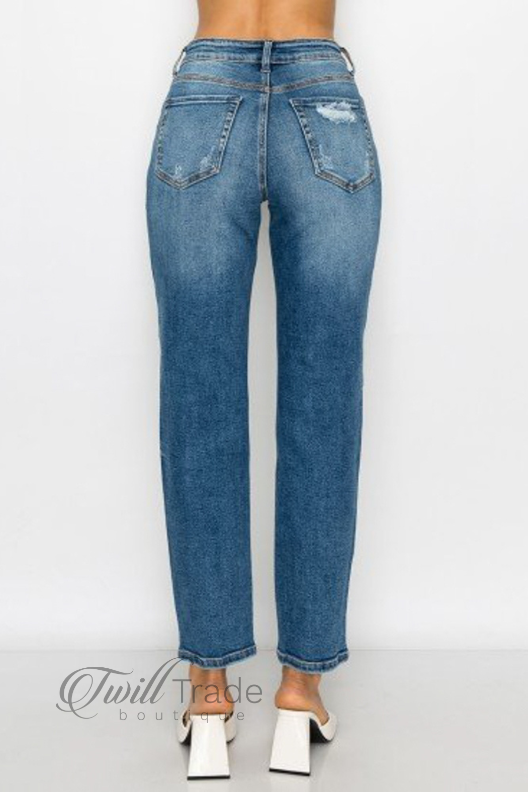 Medium Wash Slim Straight Jean