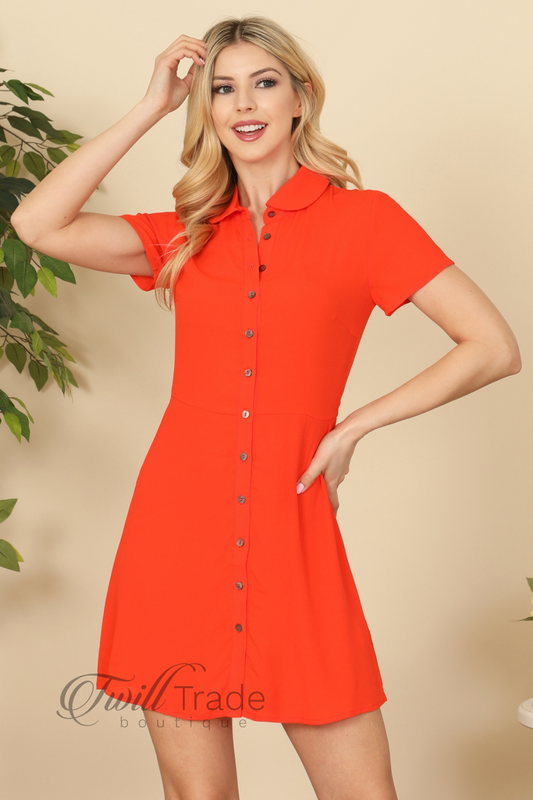Collared Button Down Dress