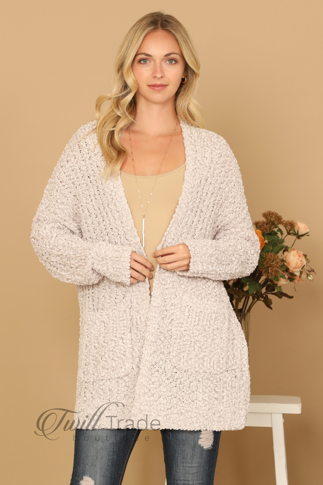 Popcorn Pocket Cardigan