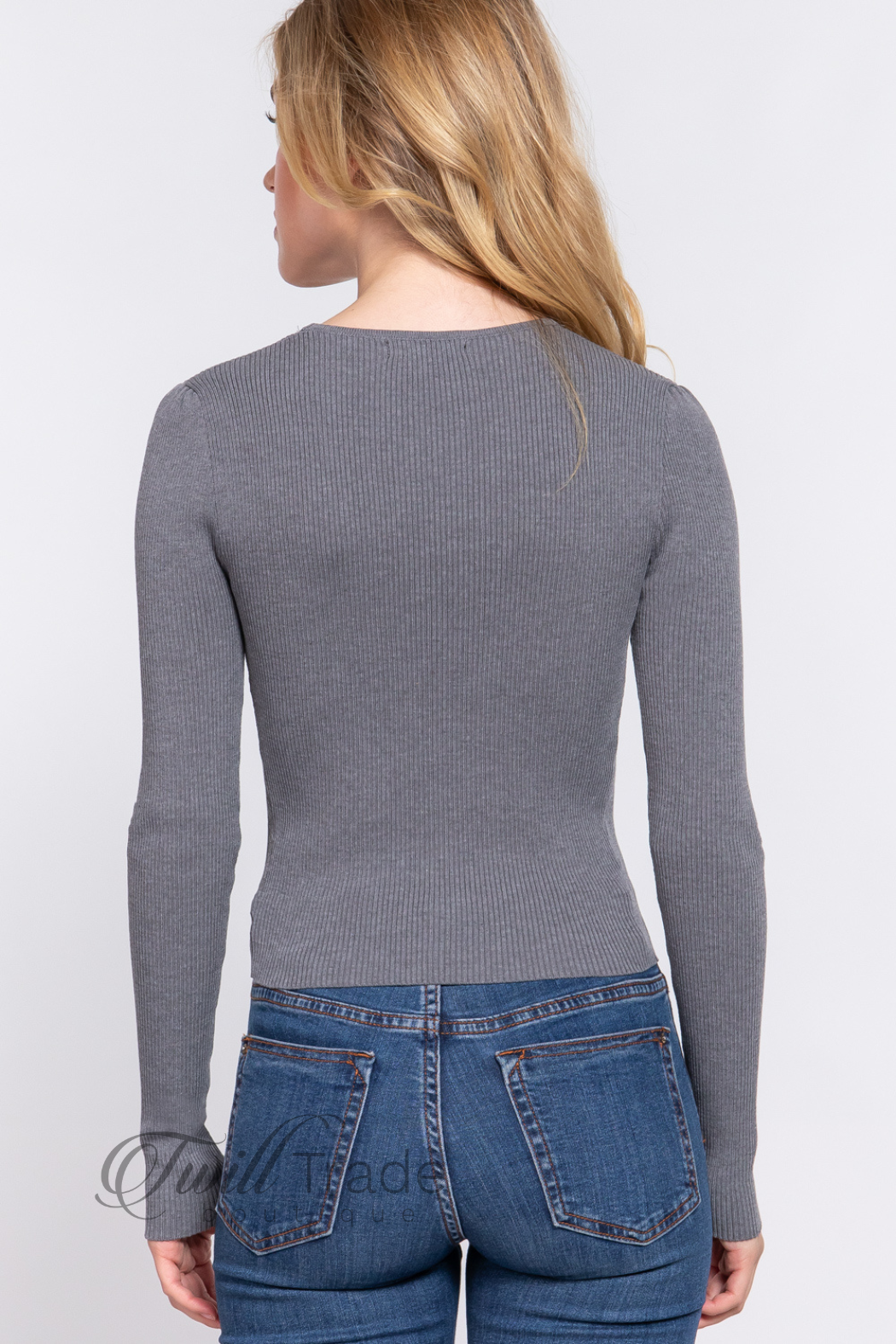 Shirring Sweetheart Sweater