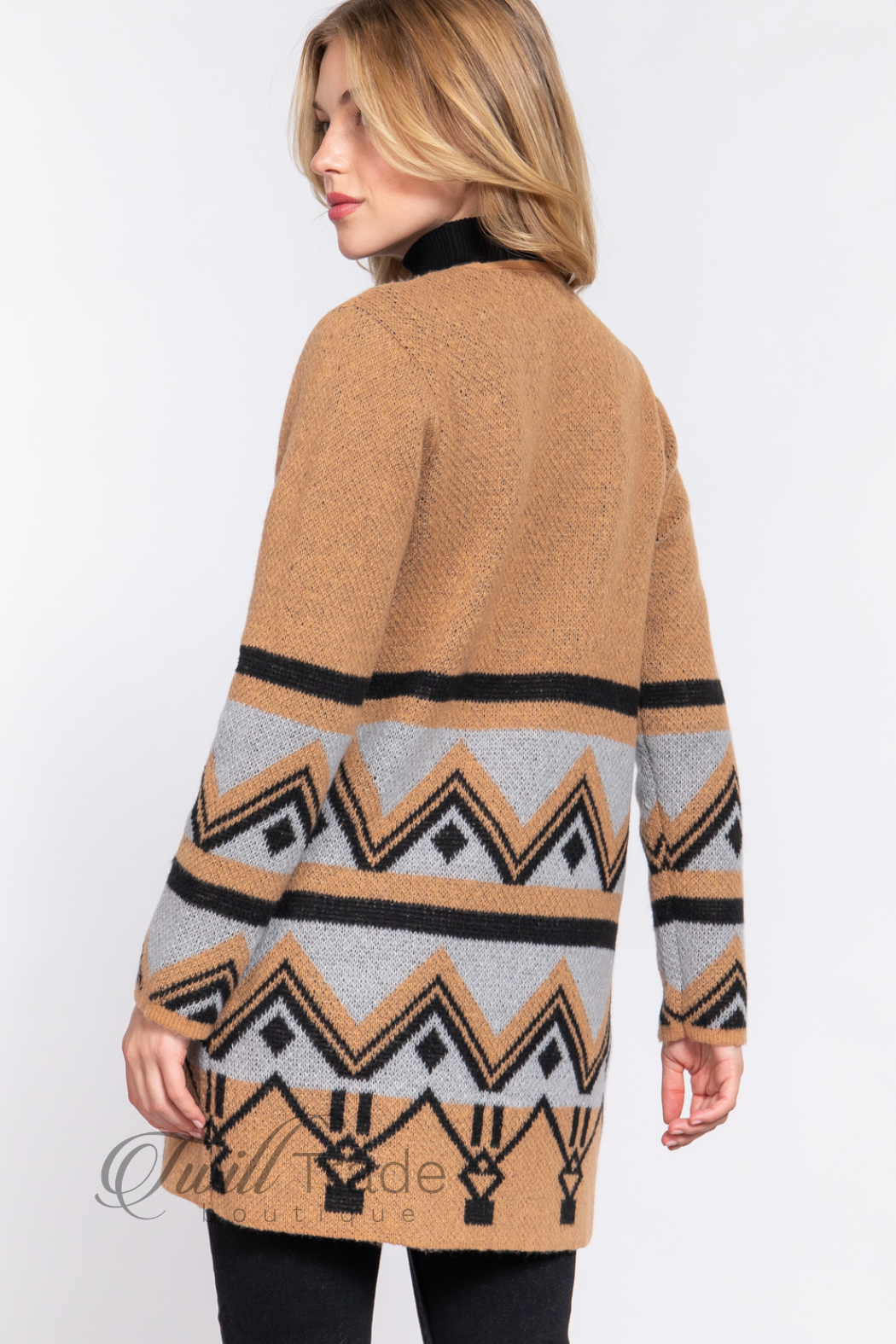 Tribal Jacquard Sweater Cardigan